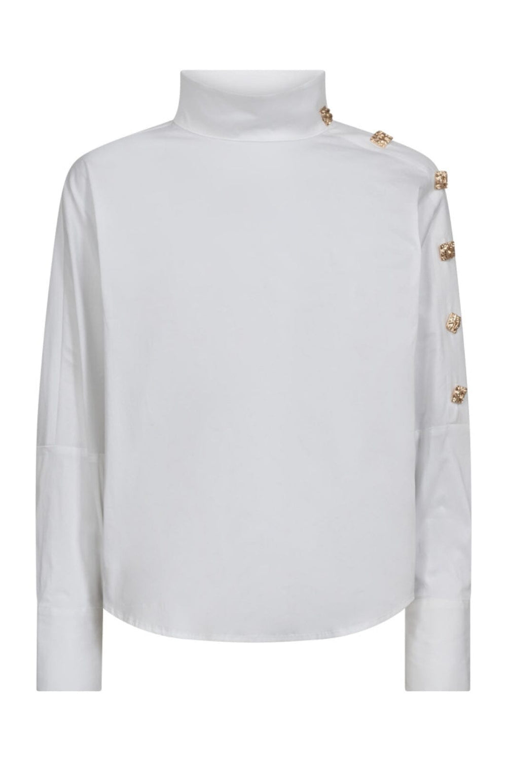 Co´Couture - Sannacc Asym Button Blouse 35946 - 4000 - White
