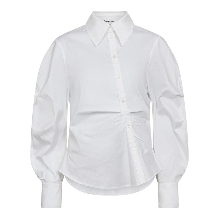 Co´Couture - Sannacc Asym Placket Shirt 35968 - 4000 - White Skjorter