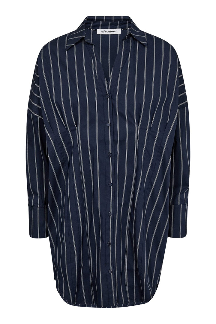 Co´couture - Sebicc Stripe Pleat Shirt 35625 - 120 Navy
