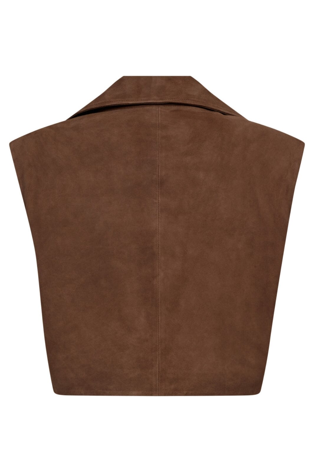 Co´Couture - Siennacc Suede Crop Waistcoat 30346 - 35 - Suntan