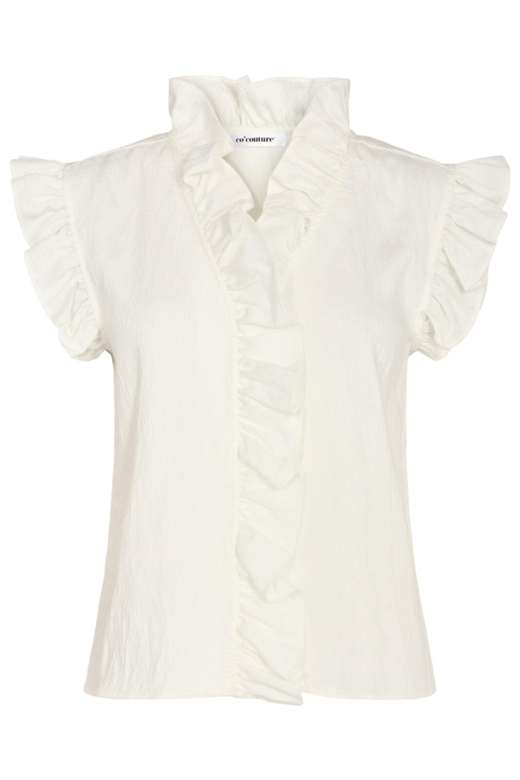 Co´couture - Suedacc Frill Top 35213 - 4000 White