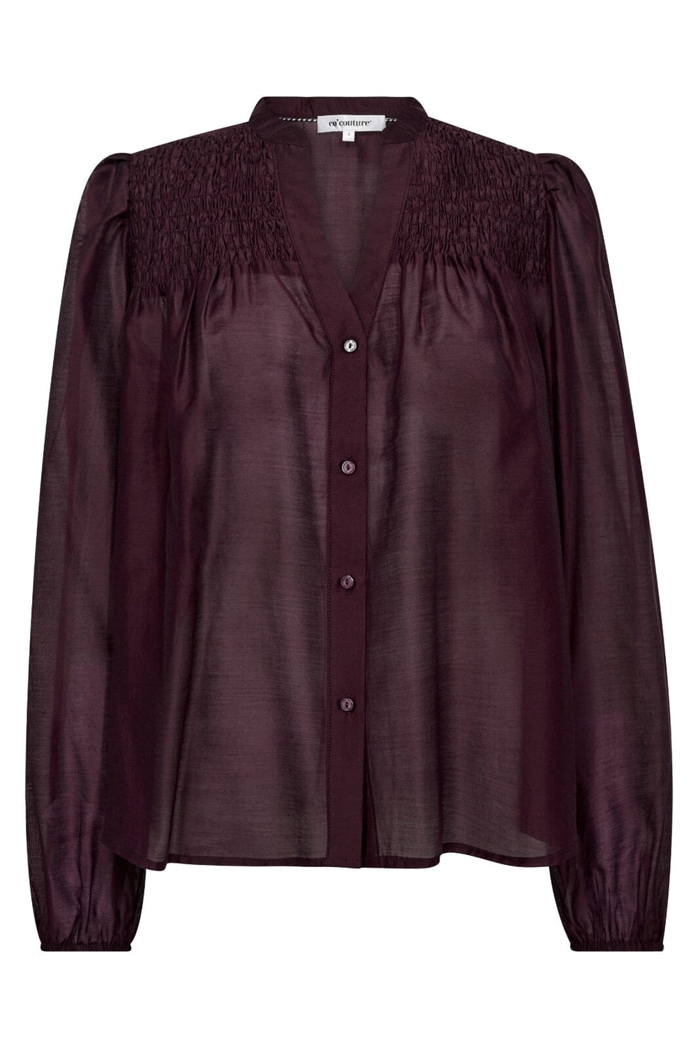 Co´Couture - Taffycc Smock V-Shirt 35807 - 87 - Winered