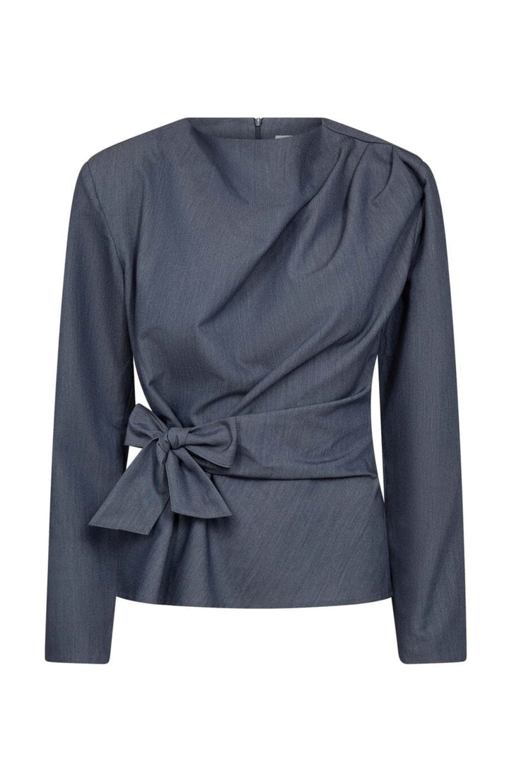 Co´Couture - Tengacc Pleat Blouse 45043 - 586 - Dusty Blue