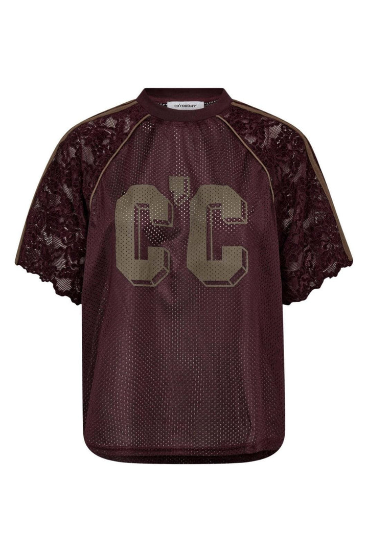 Co´Couture - Treycc Lace Tee 45046 - 154 - Walnut Skjorter