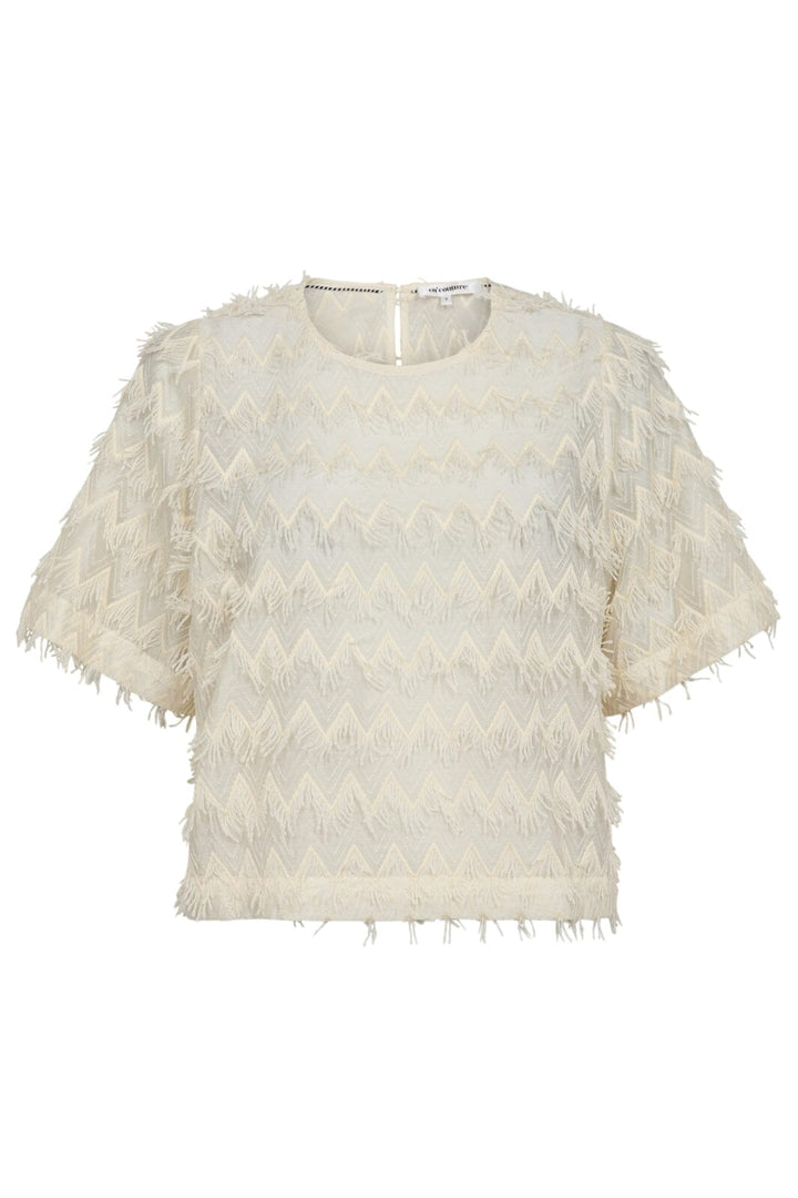 Co´Couture - Trianglecc Ss Blouse 35765 - 11 - Off White