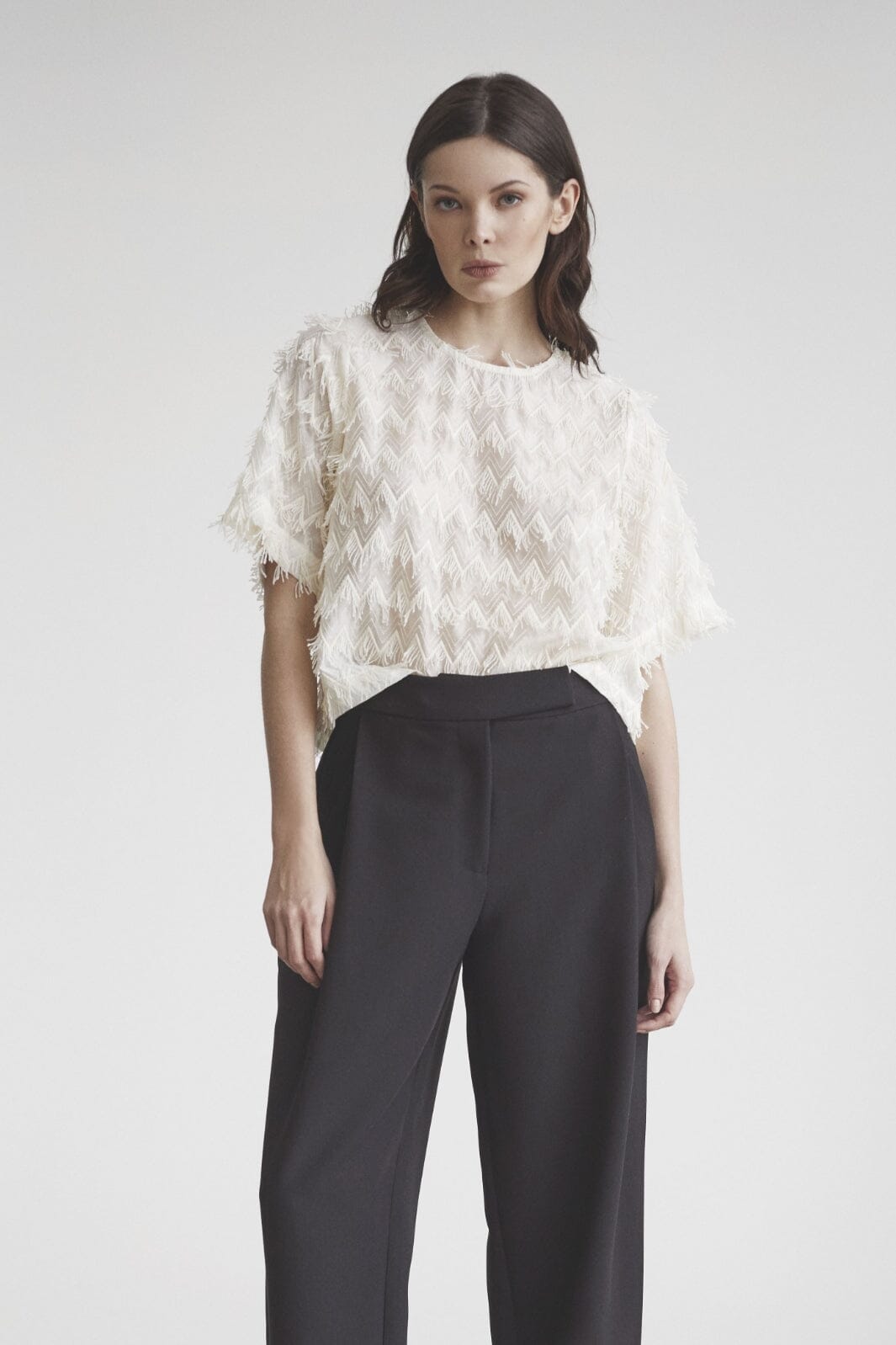 Co´Couture - Trianglecc Ss Blouse 35765 - 11 - Off White