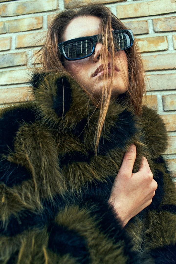 Copenhagen Muse - Cmplushy-jacket 207076 - 111 Dark Olive W, Black