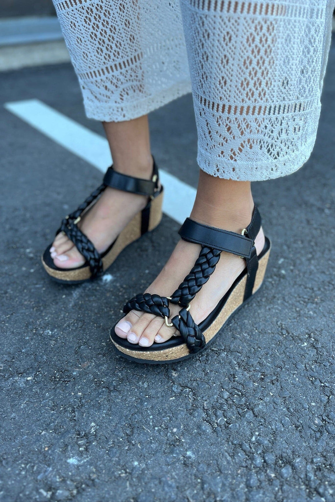 Copenhagen Shoes - Woven Lady CS7547 - 0001 - Black Sandaler