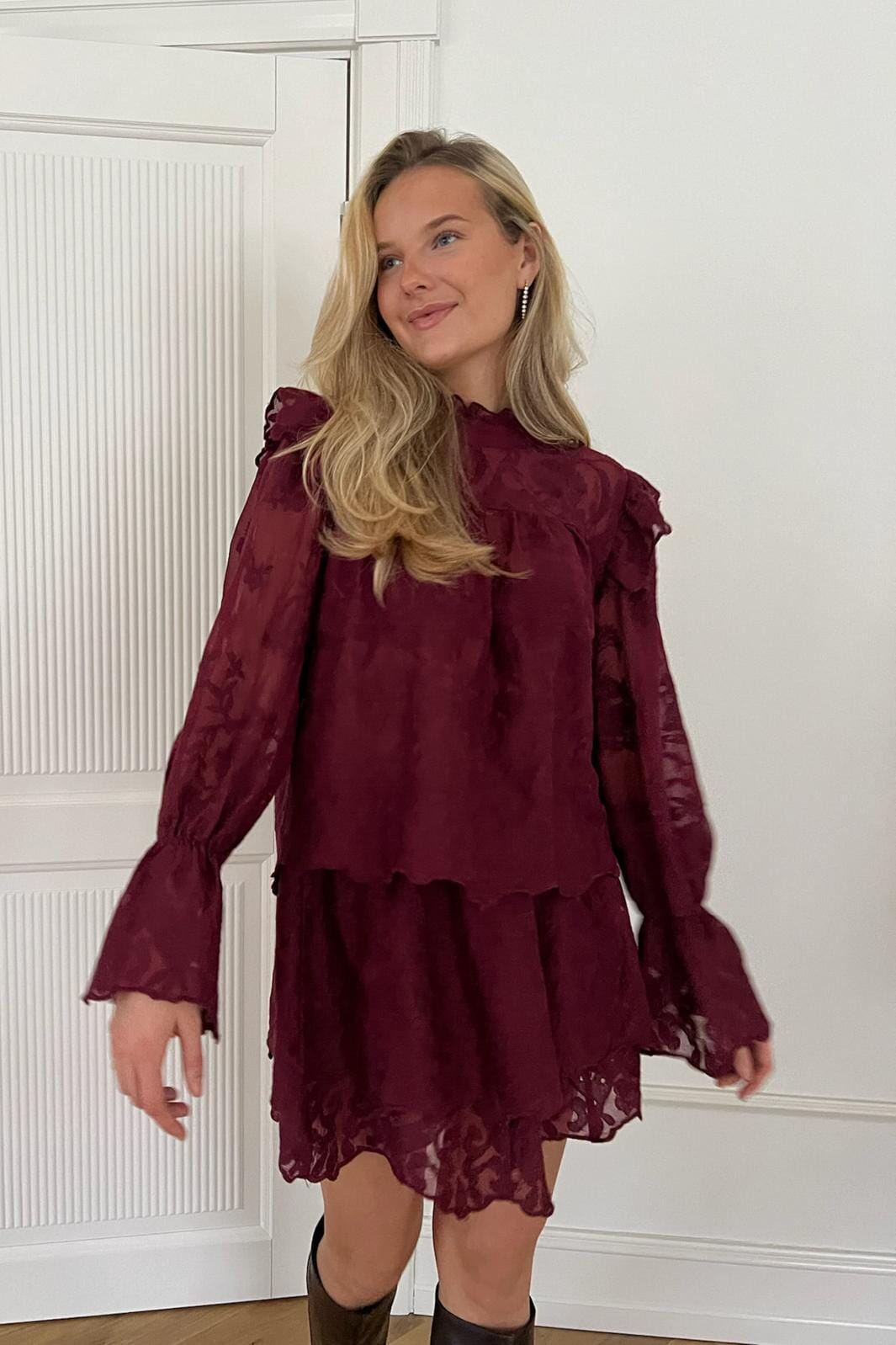 BYIC - Ellinoric Lace Shirt 2550 - Vintage Bordeaux