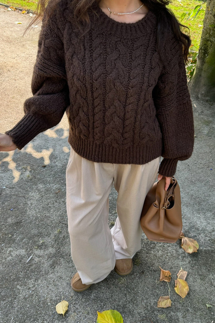 Forudbestilling - BYIC - Noraic Sweater - cbrown Chocolate Brown Sweatshirts