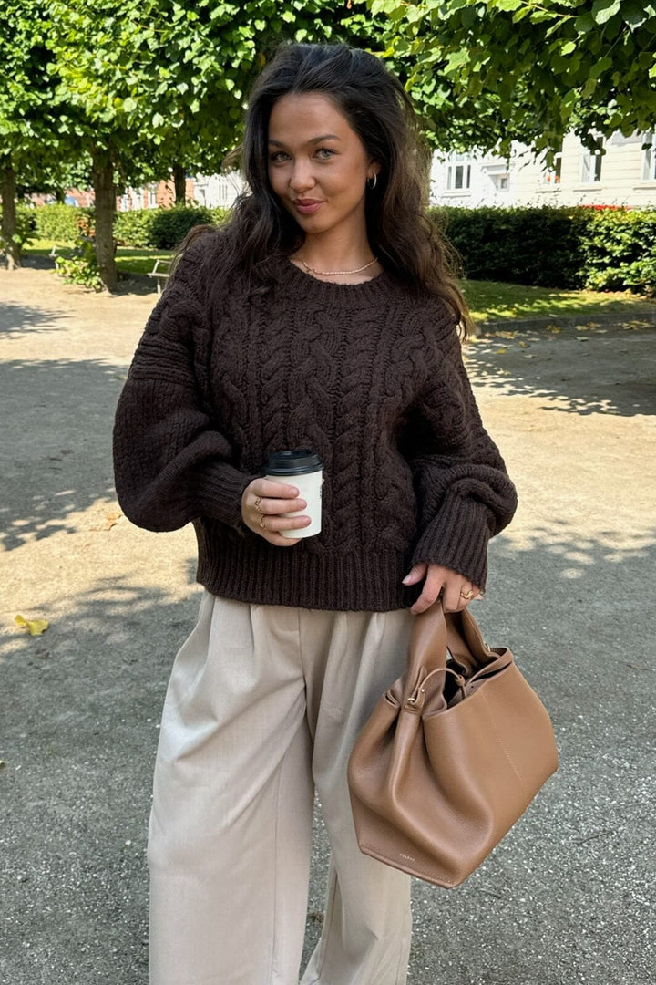 Forudbestilling - BYIC - Noraic Sweater - cbrown Chocolate Brown Sweatshirts