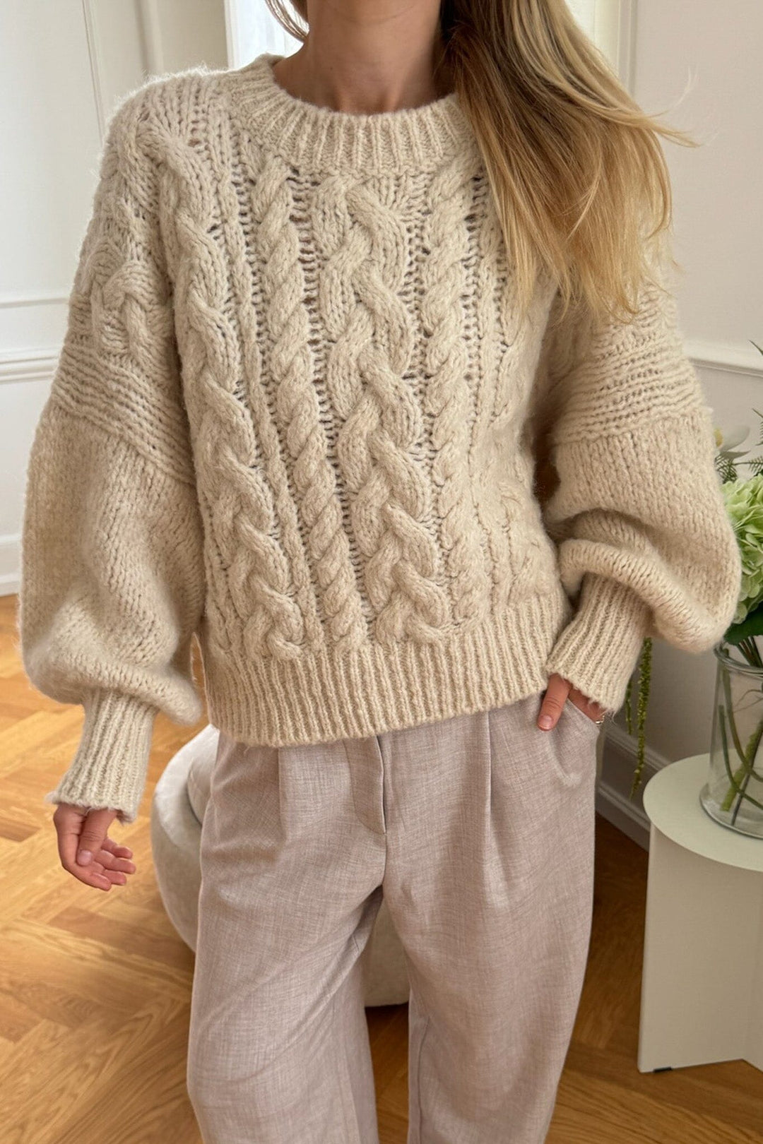 Forudbestilling - BYIC - Noraic Sweater - owhite Off White Sweatshirts