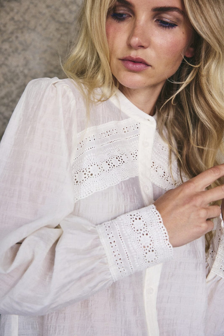 Co´couture - Barretcc Anglaise Shirt 35721 - 11 Off White