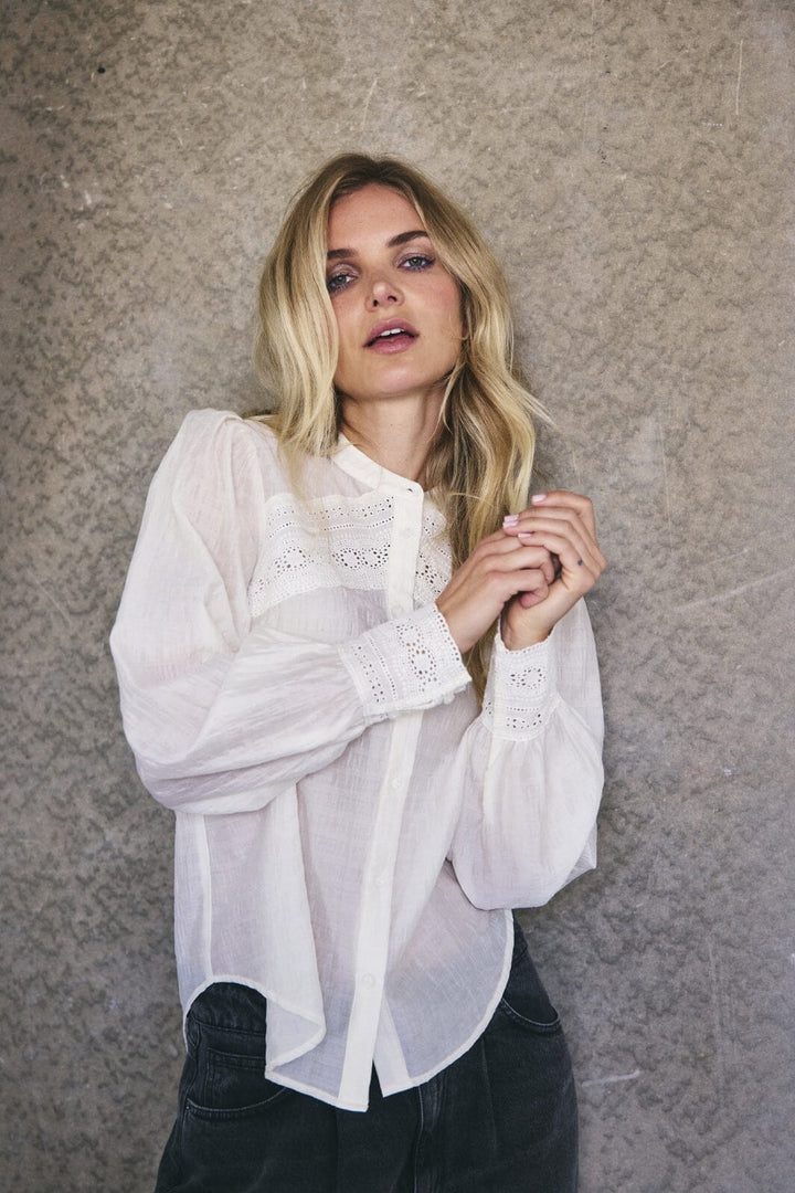 Co´couture - Barretcc Anglaise Shirt 35721 - 11 Off White