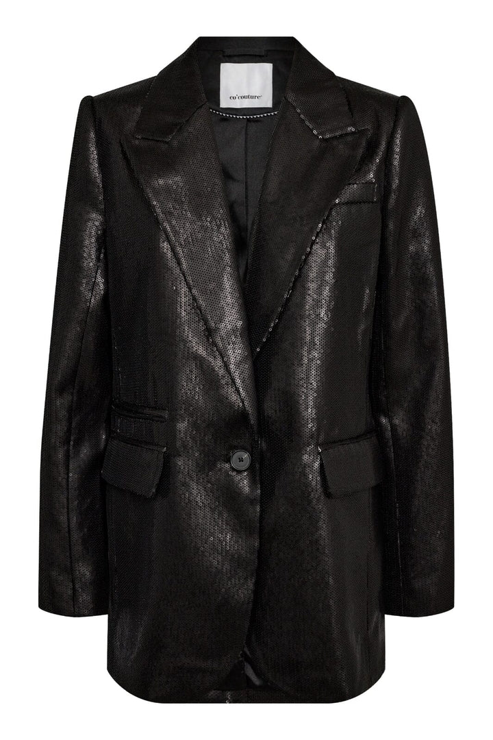 Forudbestilling - Co´couture - Bondcc Sequin Single Blazer 30256 - 96 Black Blazere