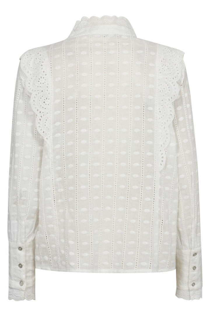 Co´couture - Chaincc Dot Anglaise Shirt 35640 - 4000 White