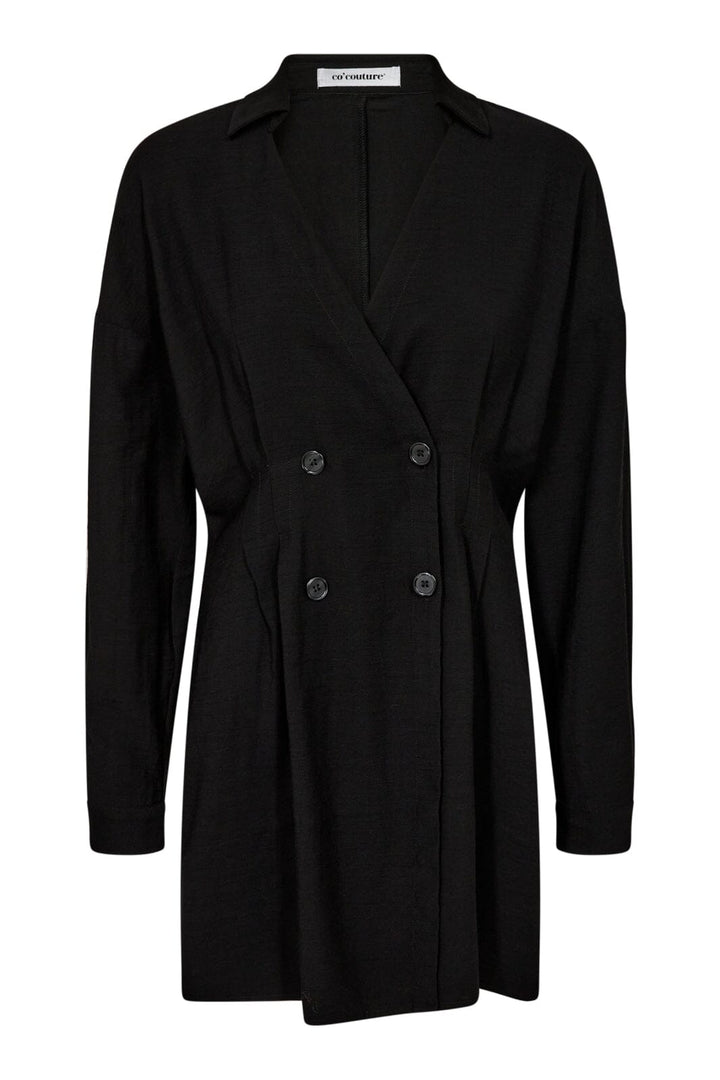 Co´couture - Lailacc Pleat Shirt 35716 - 96 Black