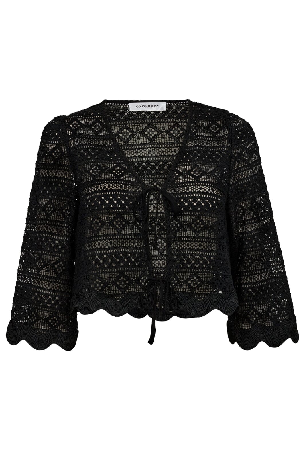 Co´couture - Laracc Crochet Tie Blouse 35461 - 96 Black