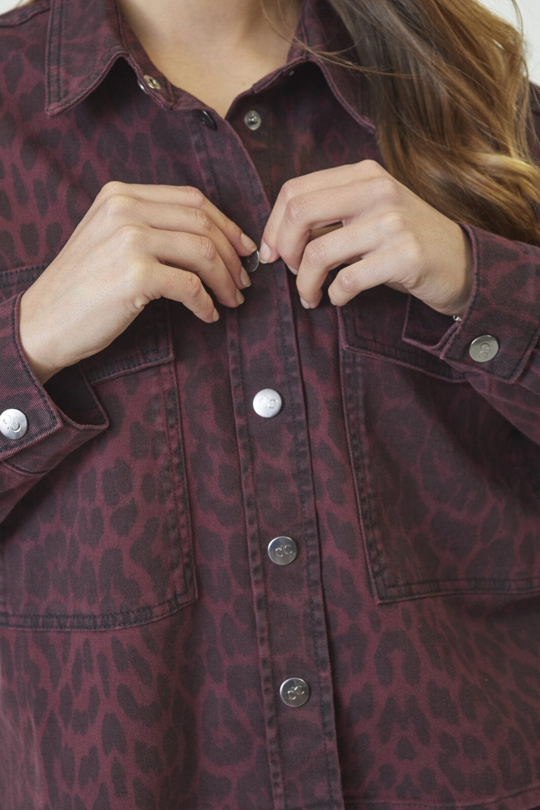 Co´Couture - Leocc Denim Crop Shirt 35931 - 87 - Winered