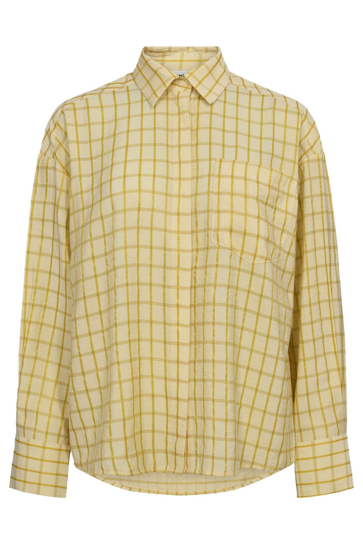 Co´Couture - Mangocc Check Shirt 35938 - 242 - Pastel Yellow