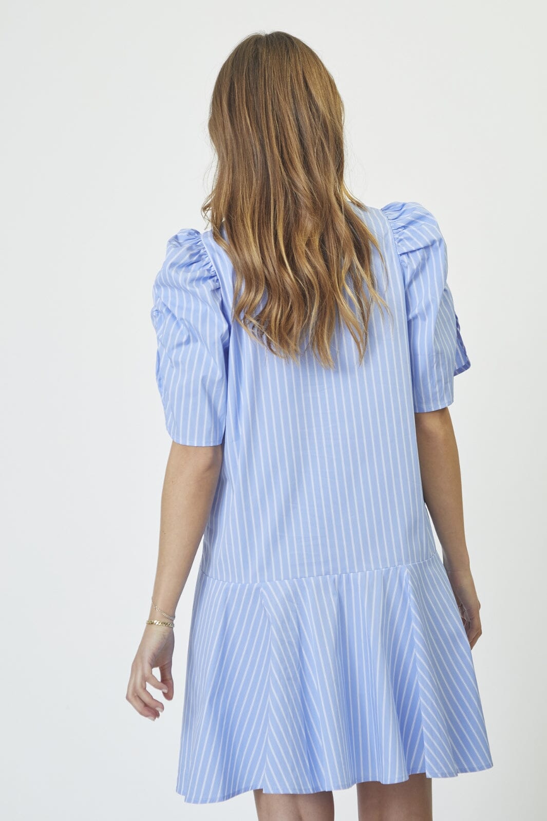 Co´Couture - Micacc Stripe Ss Shirt Dress 36551 - 23 - Pale Blue
