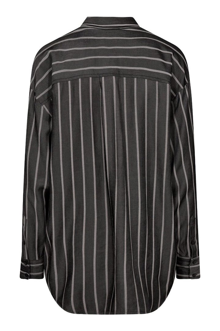 Forudbestilling - Co´couture - Suecc Stripe Oversize Shirt 35696 - 96 Black Skjorter