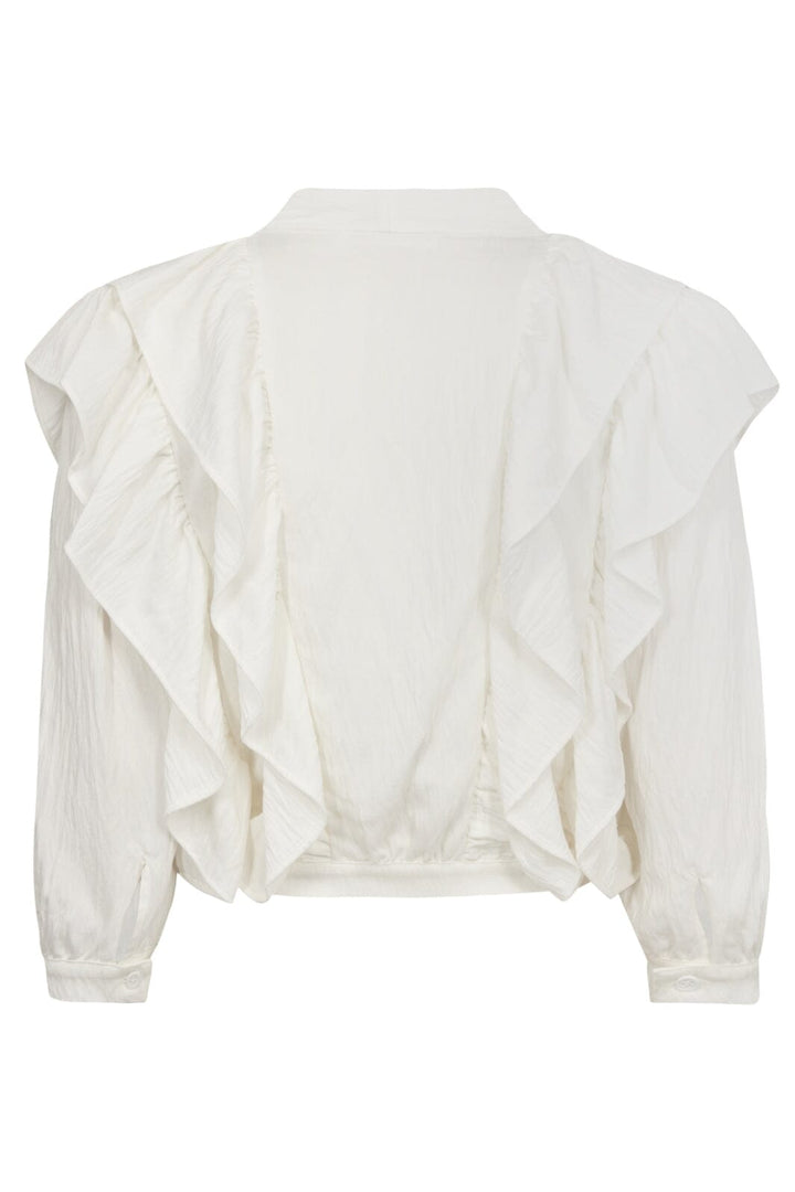 Forudbestilling - Co´couture - Suedacc Frilly Blouse 35630 - 4000 White Skjorter