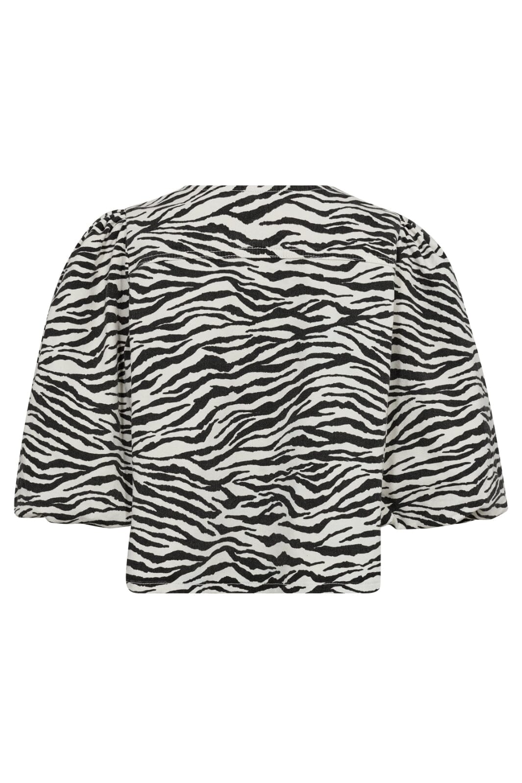 Forudbestilling - Co´couture - Zioncc Zebra Bow Blouse 35660 - 1196 Offwhite-Black Skjorter