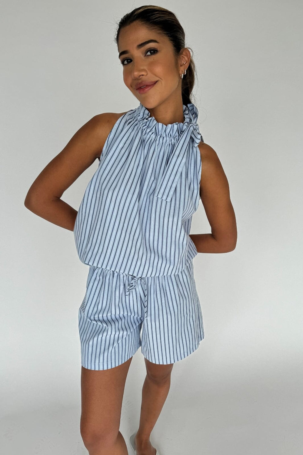 Continue - Liva Poplin Stripe 14906 - Blue Stripe