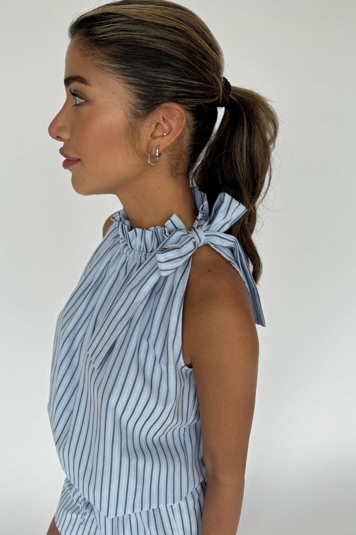 Continue - Liva Poplin Stripe 14906 - Blue Stripe