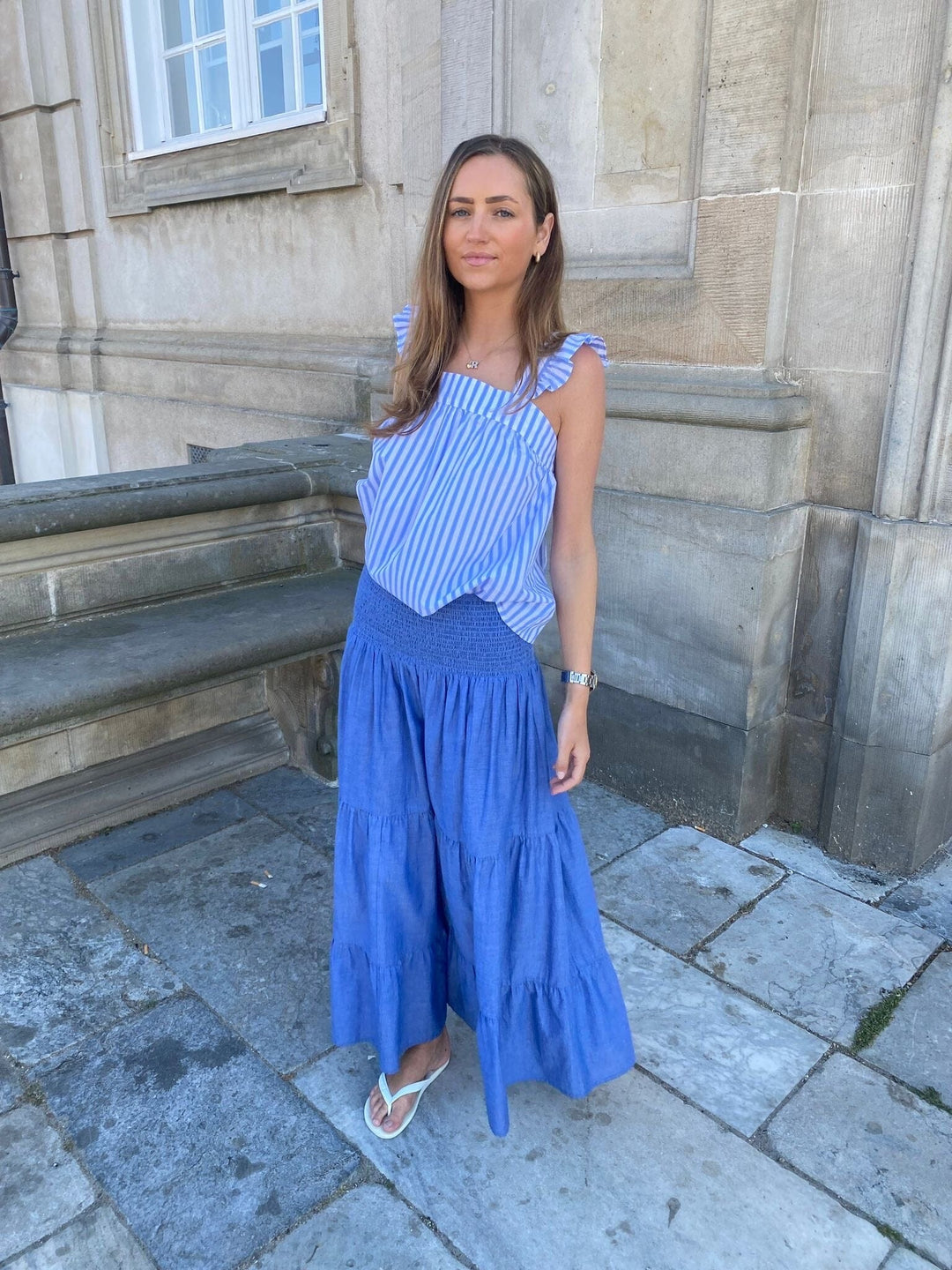 Continue - Lulu Bow - Light Blue Stripe