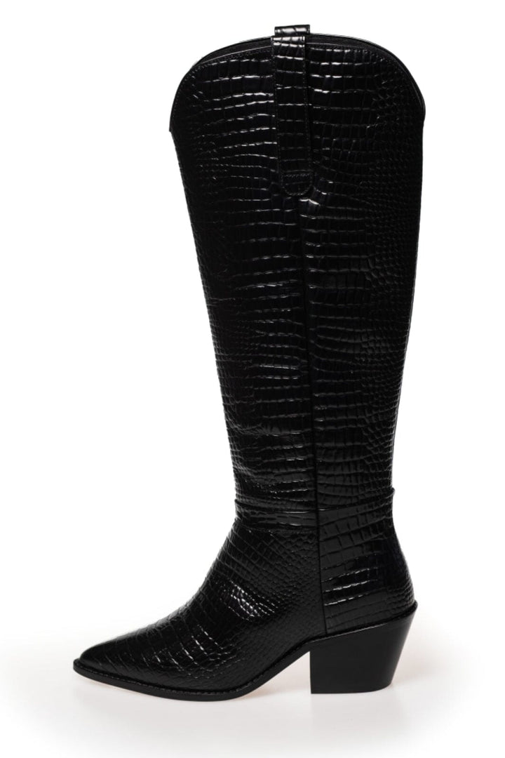 Forudbestilling - Copenhagen Shoes - Divided - 103 Black Croco Støvler