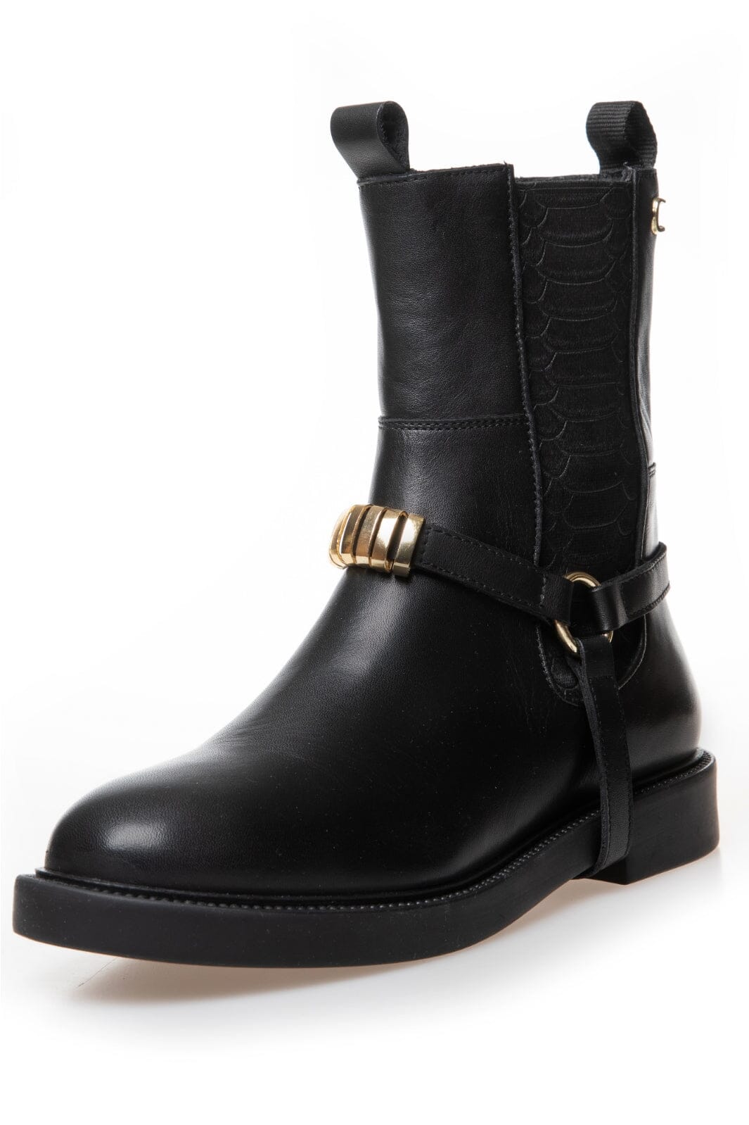 Forudbestilling - Copenhagen Shoes - Moments Of Life 2 (Gold Trim) - 0001 Black Støvler