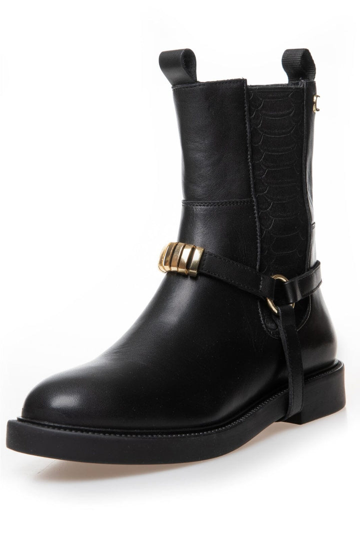 Forudbestilling - Copenhagen Shoes - Moments Of Life 2 (Gold Trim) - 0001 Black Støvler