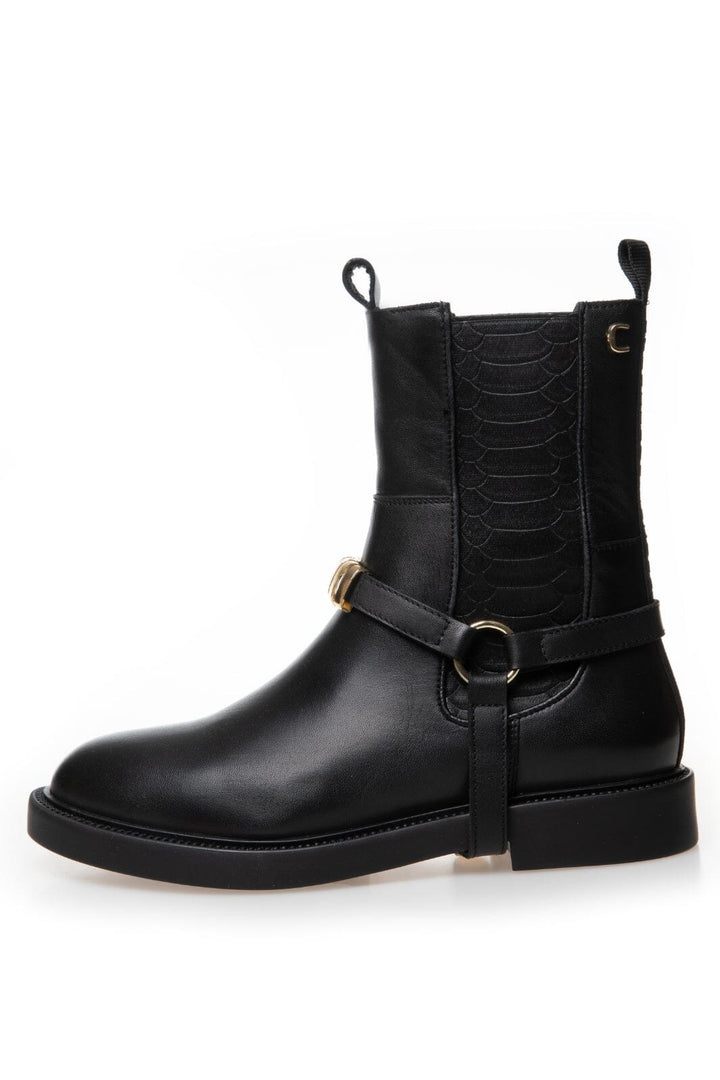 Forudbestilling - Copenhagen Shoes - Moments Of Life 2 (Gold Trim) - 0001 Black Støvler