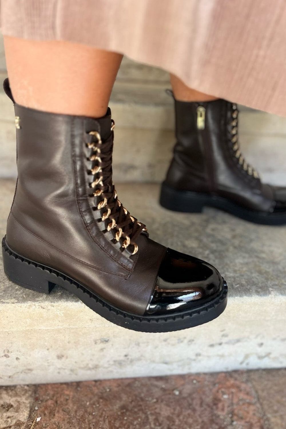 Forudbestilling - Copenhagen Shoes - New Rock Multi - 0500 Brown/Black Støvler