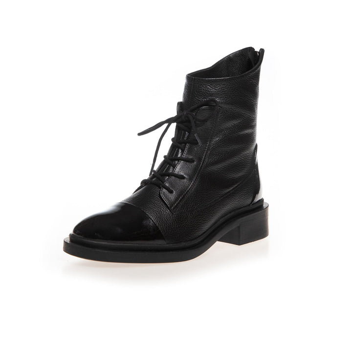 Forudbestilling - Copenhagen Shoes - Power - 00010 Black W/Patent Toe Støvler