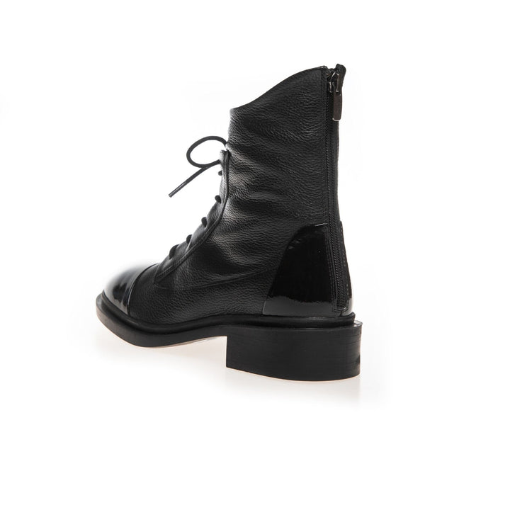 Forudbestilling - Copenhagen Shoes - Power - 00010 Black W/Patent Toe Støvler