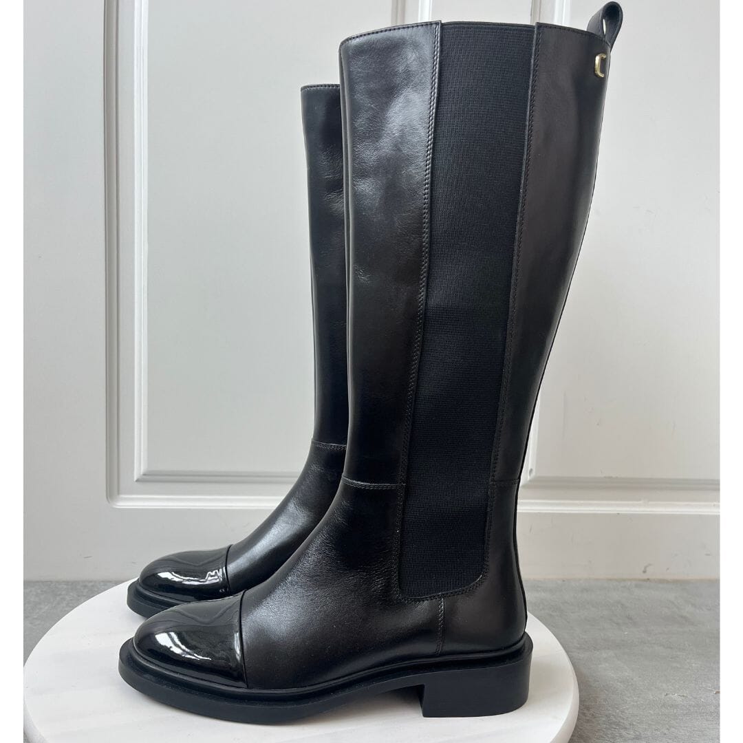 Forudbestilling - Copenhagen Shoes - The Love Boot Patent / Toe - 0001 Black Støvler