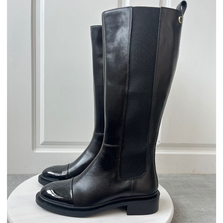 Forudbestilling - Copenhagen Shoes - The Love Boot Patent / Toe - 0001 Black Støvler