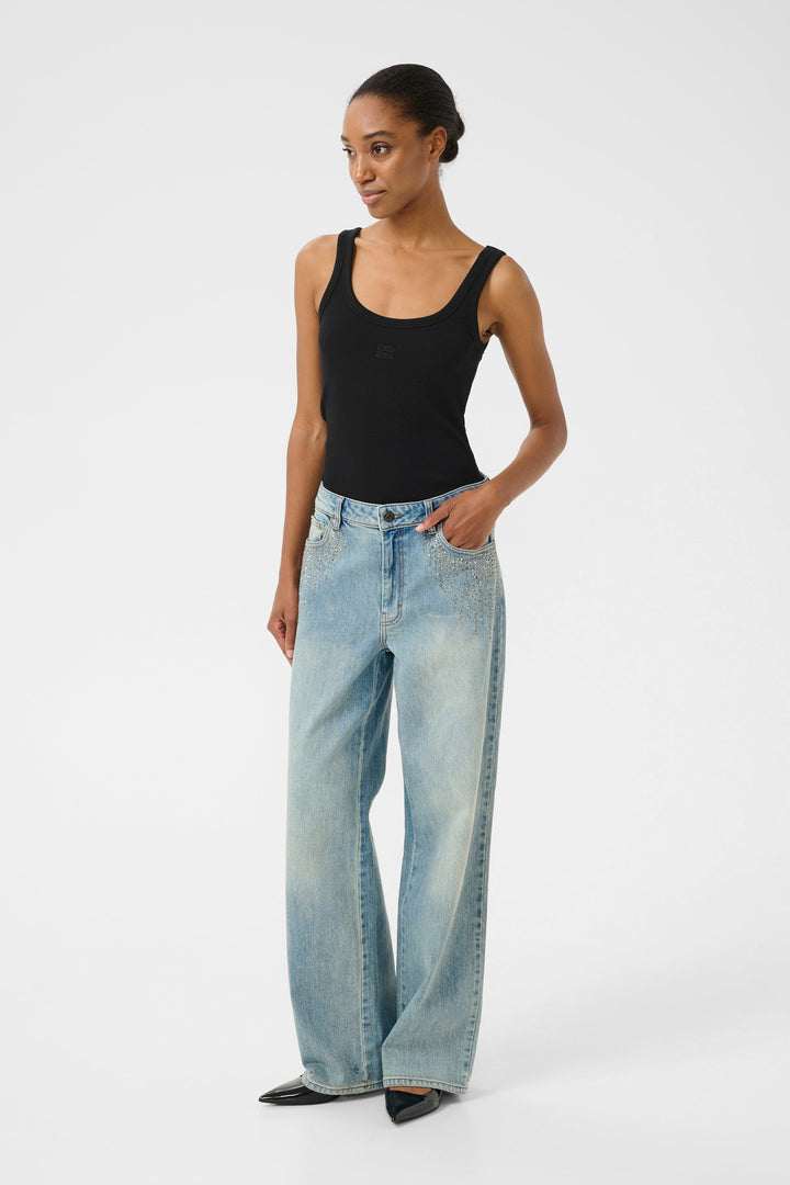 Forudbestilling - Gestuz - Gzdrew Logo Top 2.0 - 100017 Black Toppe