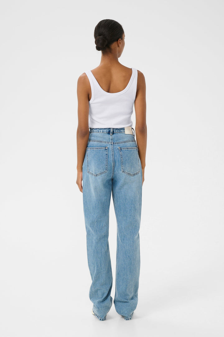 Forudbestilling - Gestuz - Gzdrew Logo Top 2.0 - 110601 Bright White Toppe