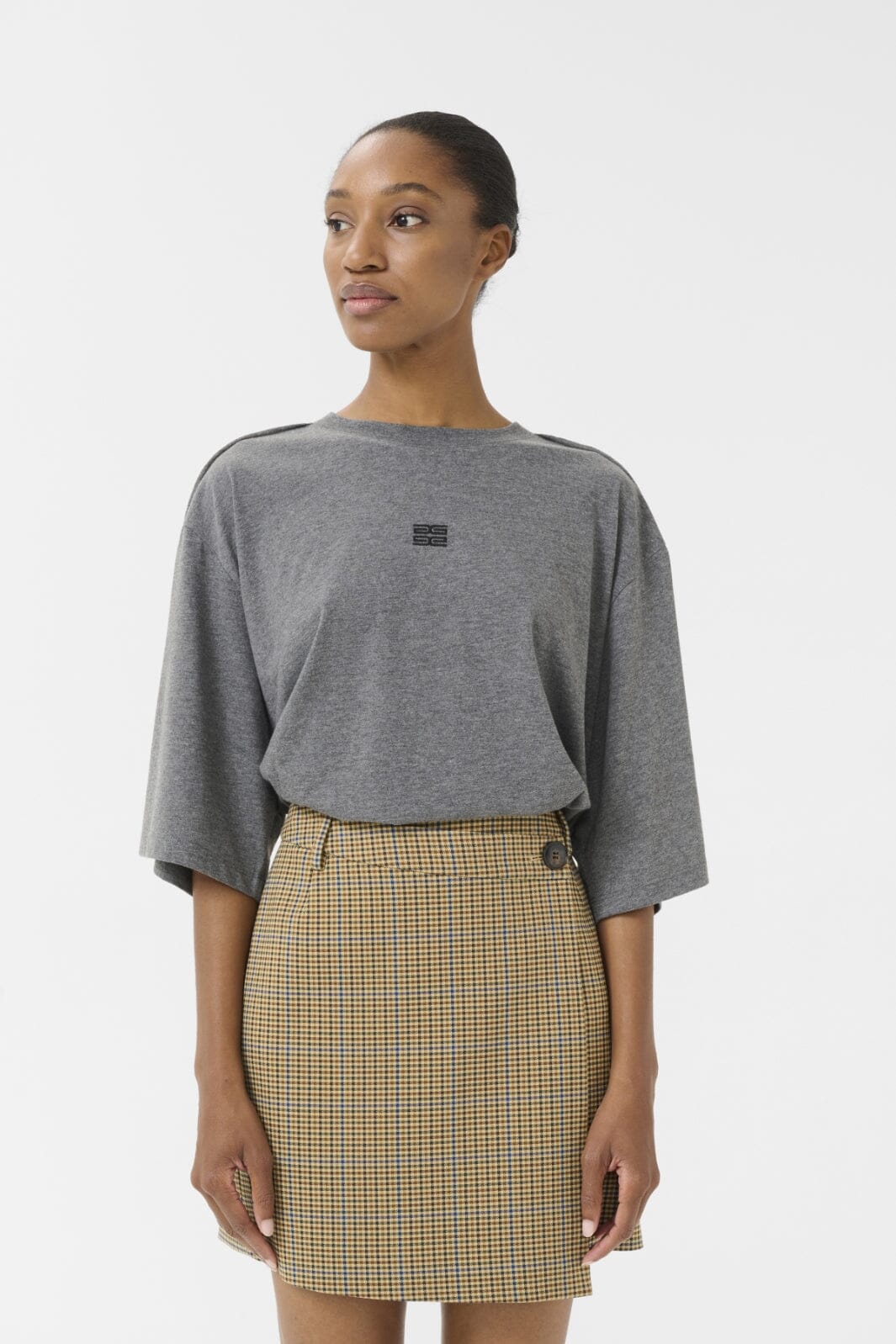 Gestuz - Gzjilan Tee 10910394 - 107871 - Dark Grey Mélange