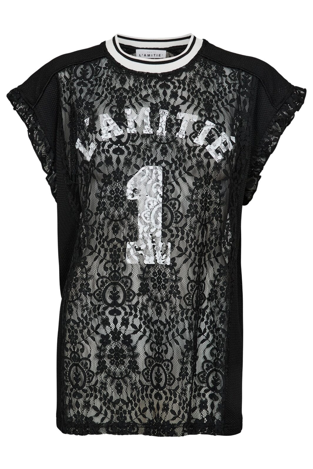 Haute L'Amitié - Football Lace Frill Top HL10124 - Black