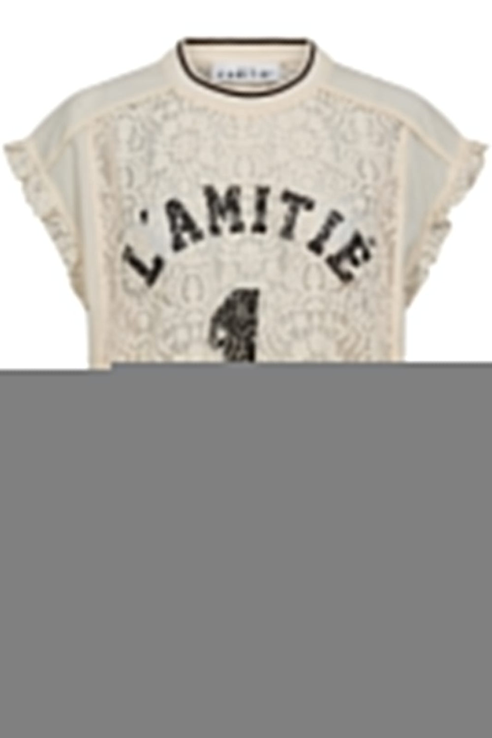 Haute L'Amitié - Football Lace Frill Top HL10124 - Pearl