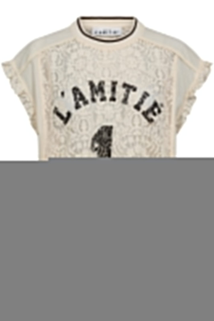 Haute L'Amitié - Football Lace Frill Top HL10124 - Pearl