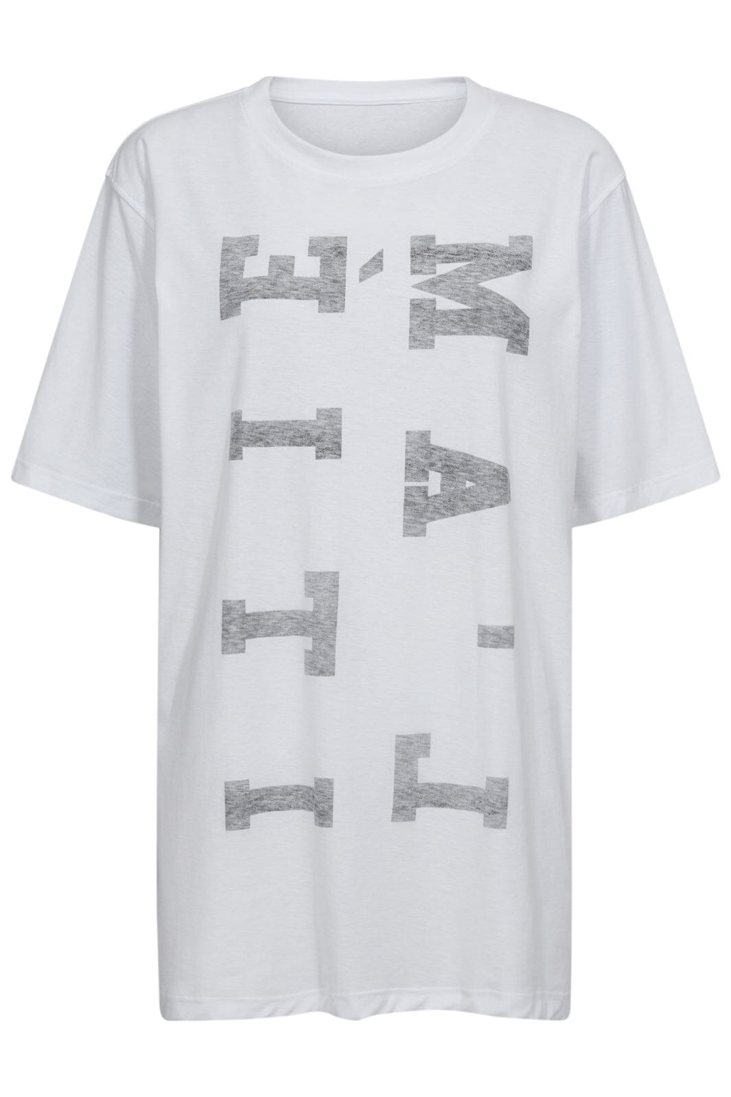 Forudbestilling - Haute L'Amitié - Maxi Reverse Logo Tee HL10231 - White/Black Print T-shirts