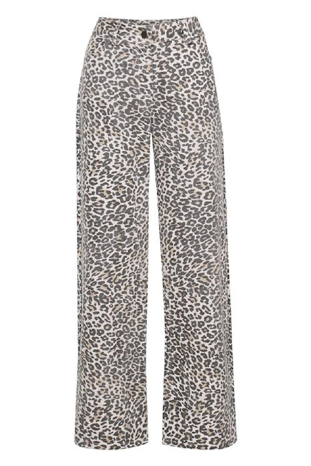 Forudbestilling - Ichi - Ixjilla Pa - 205225 Black Leop Print Jeans