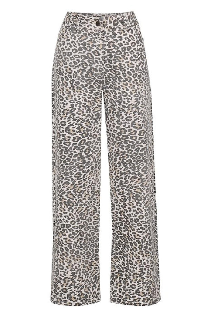 Forudbestilling - Ichi - Ixjilla Pa - 205225 Black Leop Print Jeans