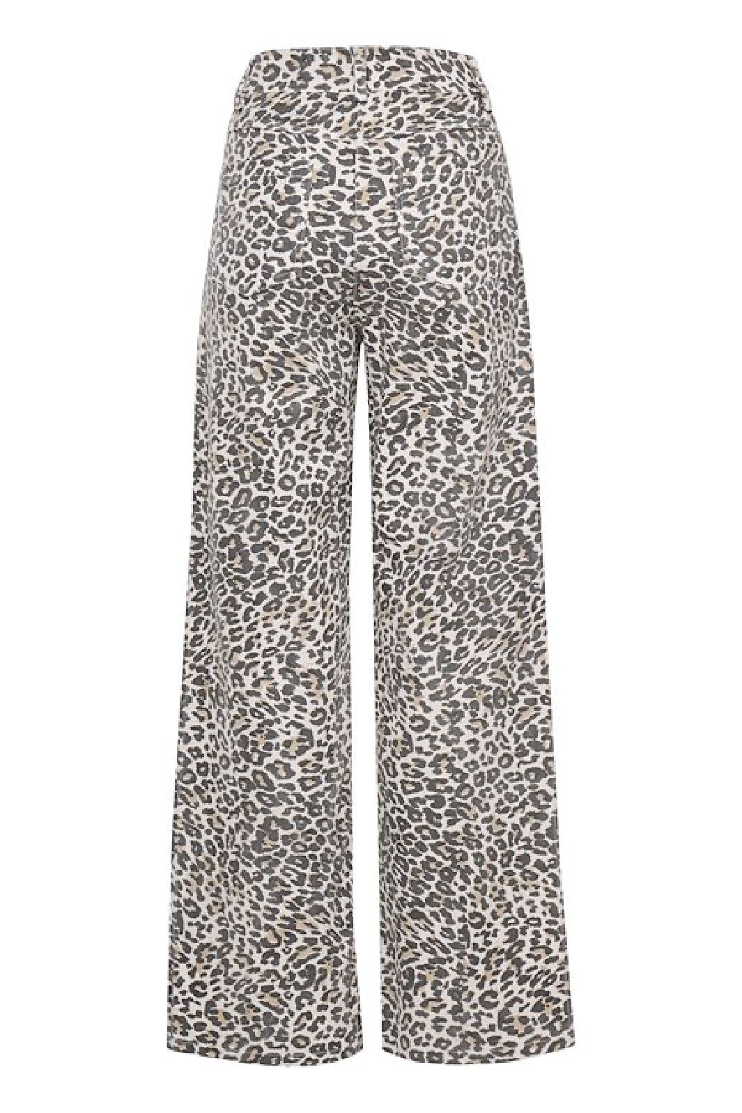 Forudbestilling - Ichi - Ixjilla Pa - 205225 Black Leop Print Jeans